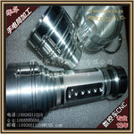 12年數控CNC五金加工廠家 提供批量高檔鋁合金LED強光手電筒加工