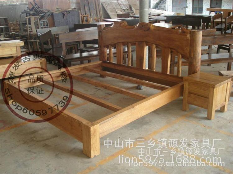 YF0402現貨特價 實木原木家具 個性家具 樟木家具 樟木雙人平板床