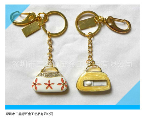 創意金屬鑰匙扣，可定制logo